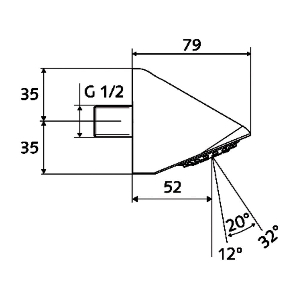 Schell Duschkopf Comfort Flex Neigungswinkel 12-32 verstellbar, Chrom... SCHELL-018210699 4021163168648 (Abb. 2)