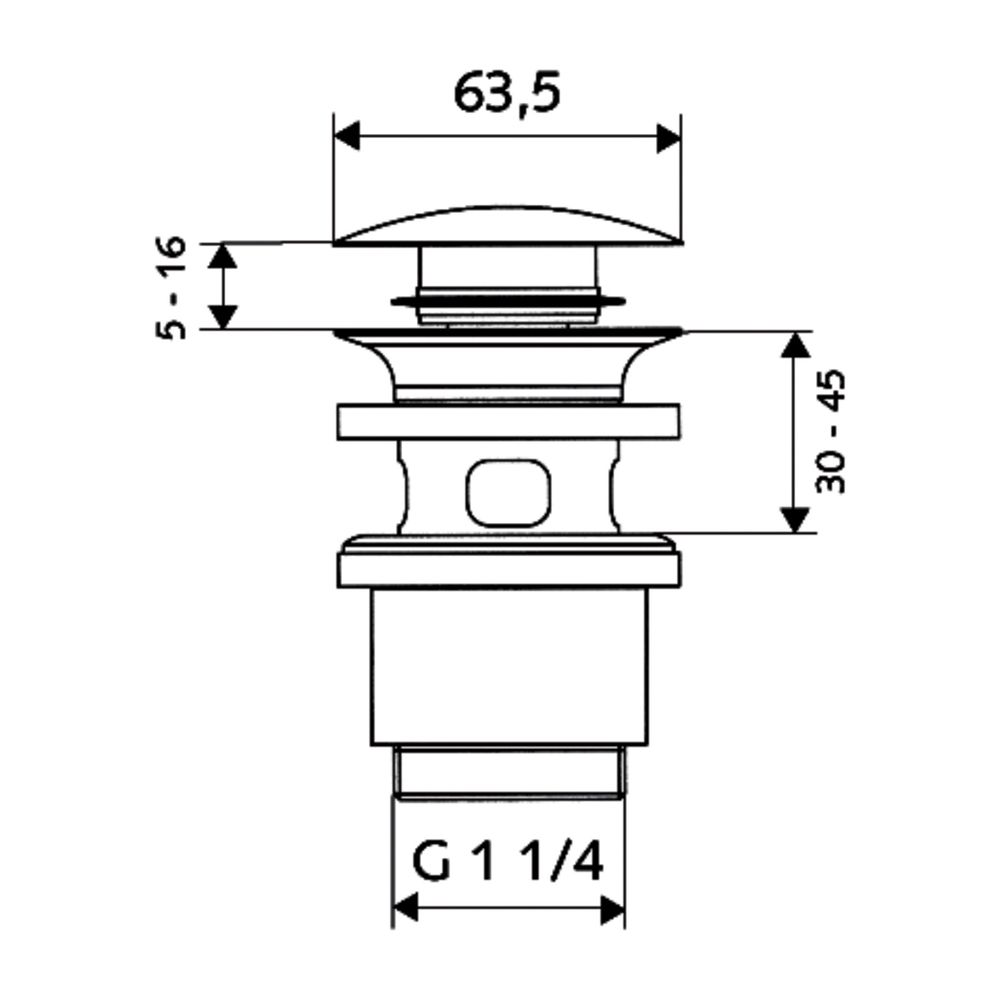 Schell Waschtisch Ablaufgarnitur Push-Open verschließbar, G 1 1/4", Chrom... SCHELL-020000699 4021163147308 (Abb. 2)