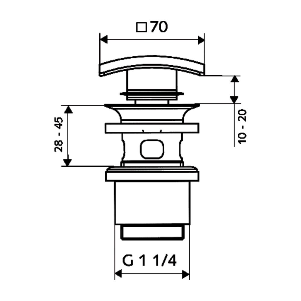 Schell Waschtisch Ablaufgarnitur Quad Push-Open verschließbar, G 1 1/4", Chrom... SCHELL-020010699 4021163147728 (Abb. 2)