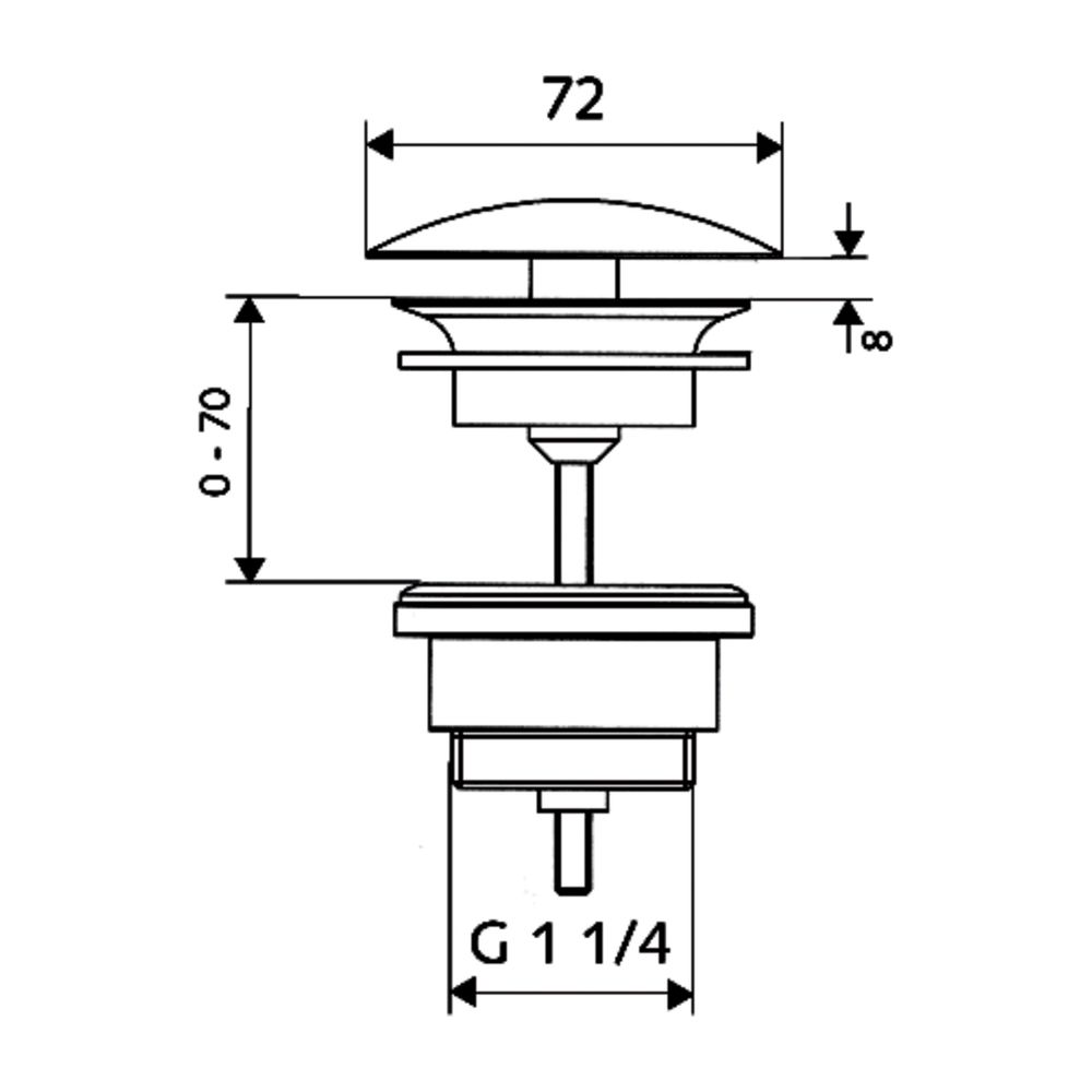 Schell Waschtisch Ablaufventil Open nicht verschließbar, G 1 1/4", Chrom... SCHELL-020020699 4021163147315 (Abb. 2)