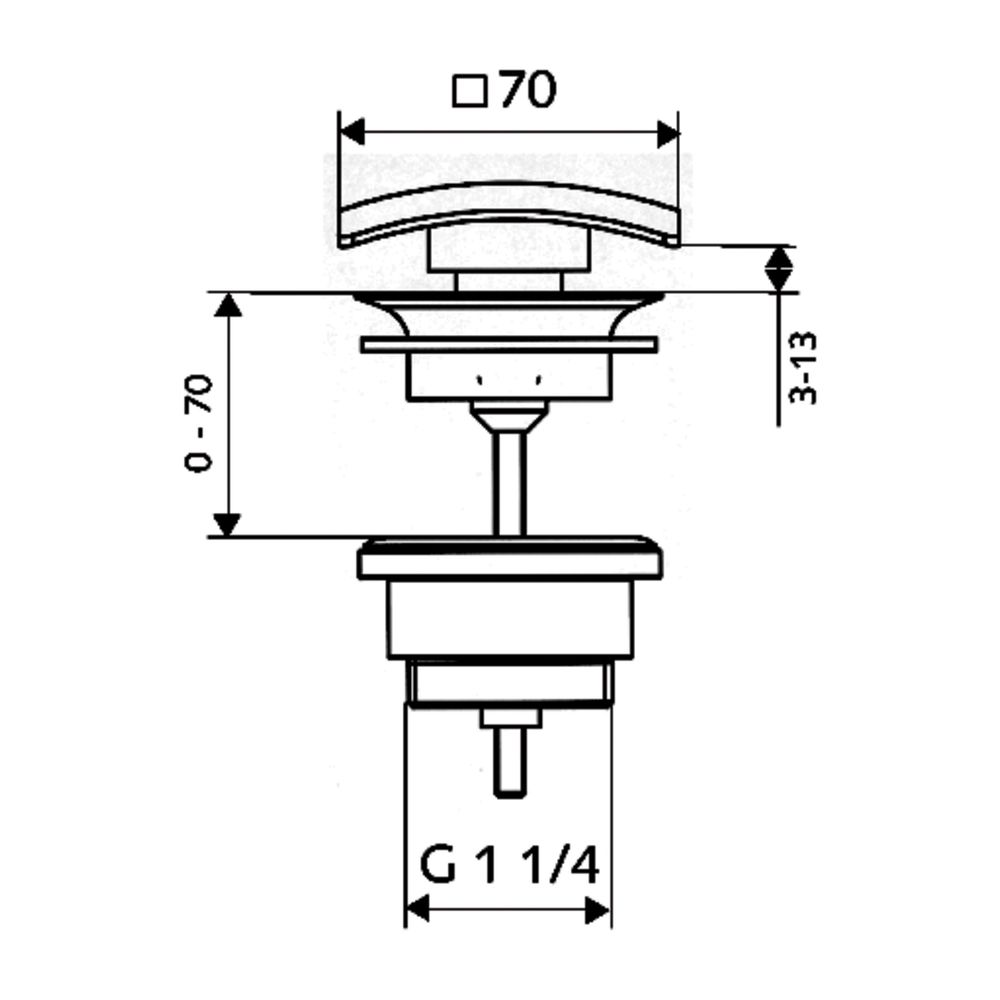 Schell Waschtisch Ablaufventil Quad Open nicht verschließbar, G 1 1/4", Chrom... SCHELL-020030699 4021163147735 (Abb. 2)