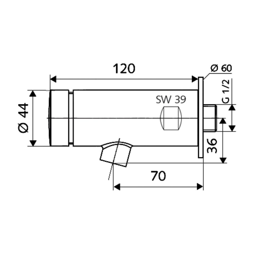 Schell Petit SC HD-K Aufputz Waschtischarmatur Hochdruck Kaltwasser, Vorabsperrung, C... SCHELL-021470699 4021163159325 (Abb. 2)