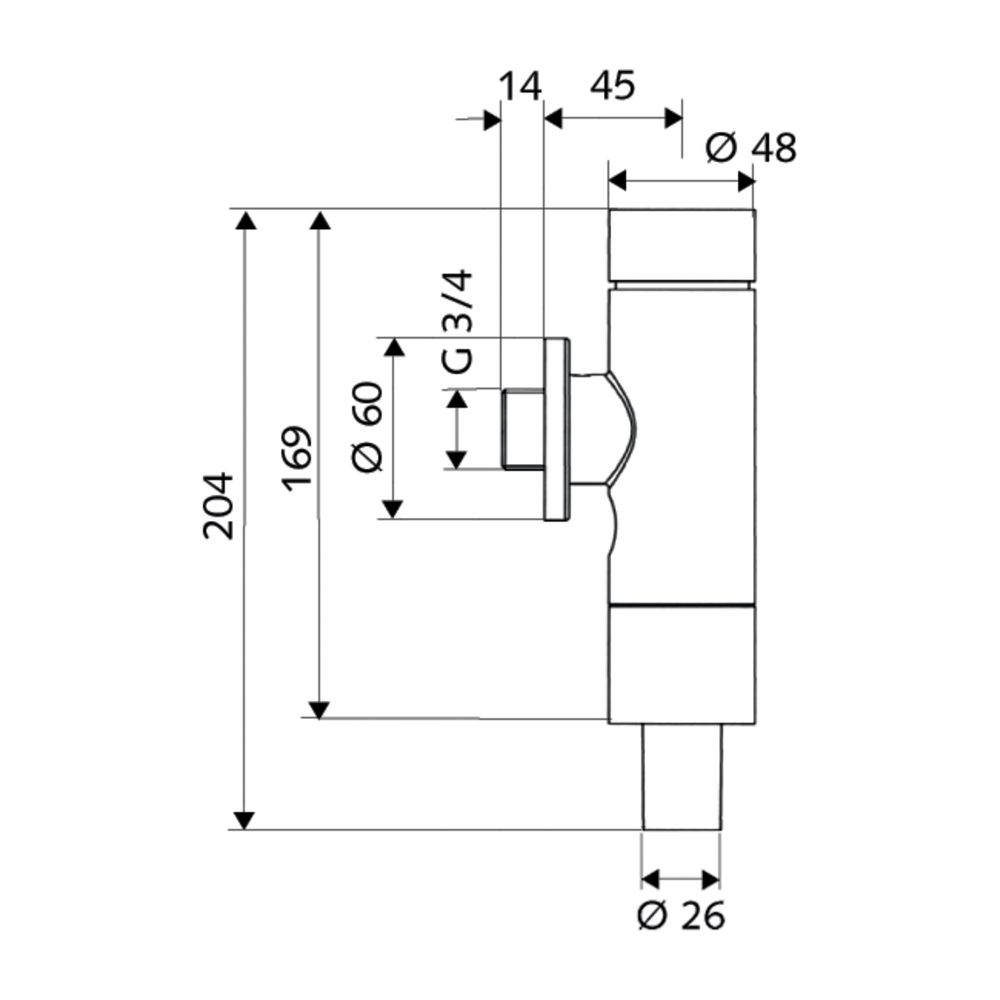 Schell Schellomat Aufputz WC Druckspüler Basic, 3/4", Chrom... SCHELL-022470699 4021163141658 (Abb. 2)