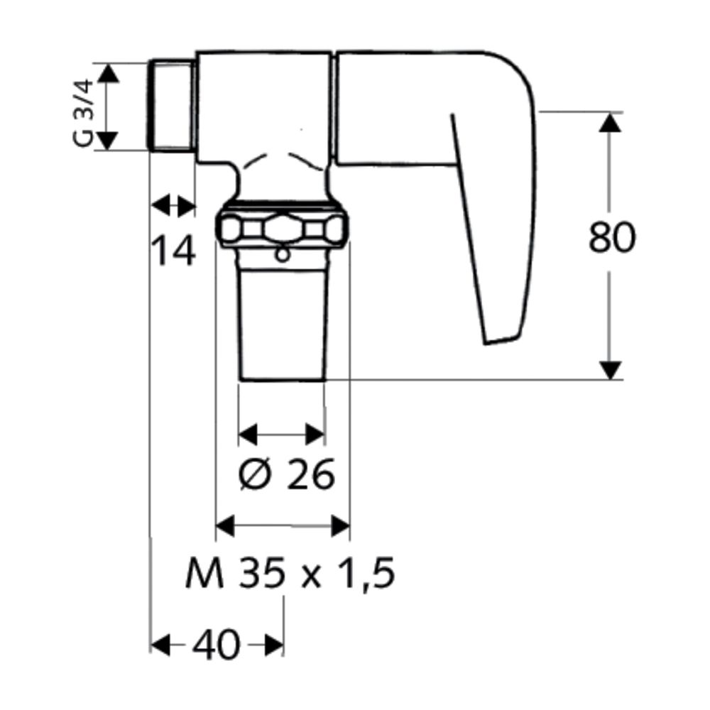 Schell Schellomat Aufputz WC Spülventil Hebel-Oberteil, 3/4", Chrom... SCHELL-027020699 4021163101751 (Abb. 2)