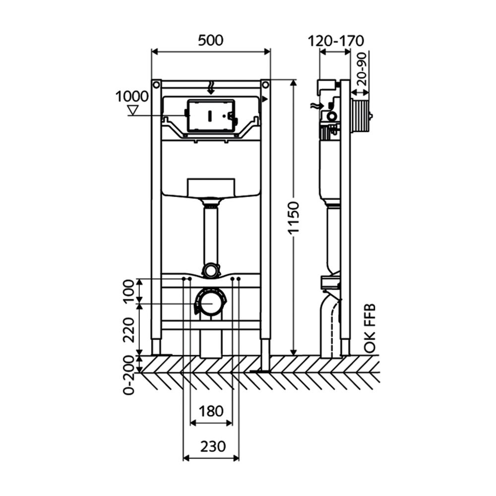 Schell Montus Flow C WC Modul 120 Unterputz Spülkasten, Hygienespülung, SWS... SCHELL-030380099 4021163168631 (Abb. 3)