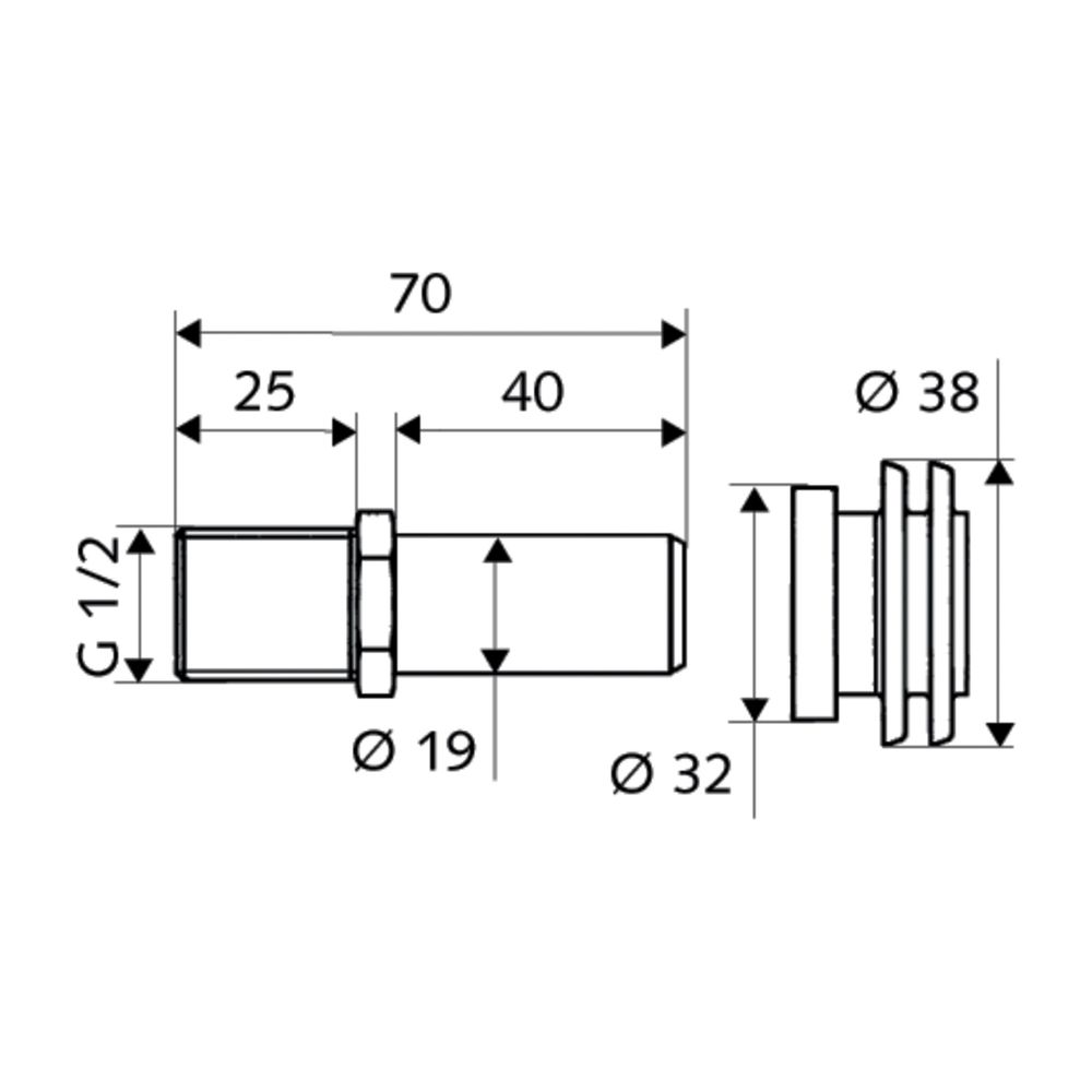 Schell Urinal Zulaufgarnitur für Urinalzulauf hinten, 1/2" ... SCHELL-031050099 4021163123586 (Abb. 2)