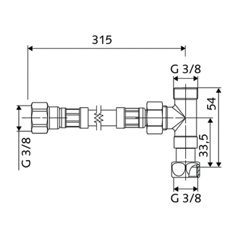 Schell Anschlussset EV-Thermostat Flexibel G 3/8", Chrom... SCHELL-041160699 4021163168709 (Abb. 2)