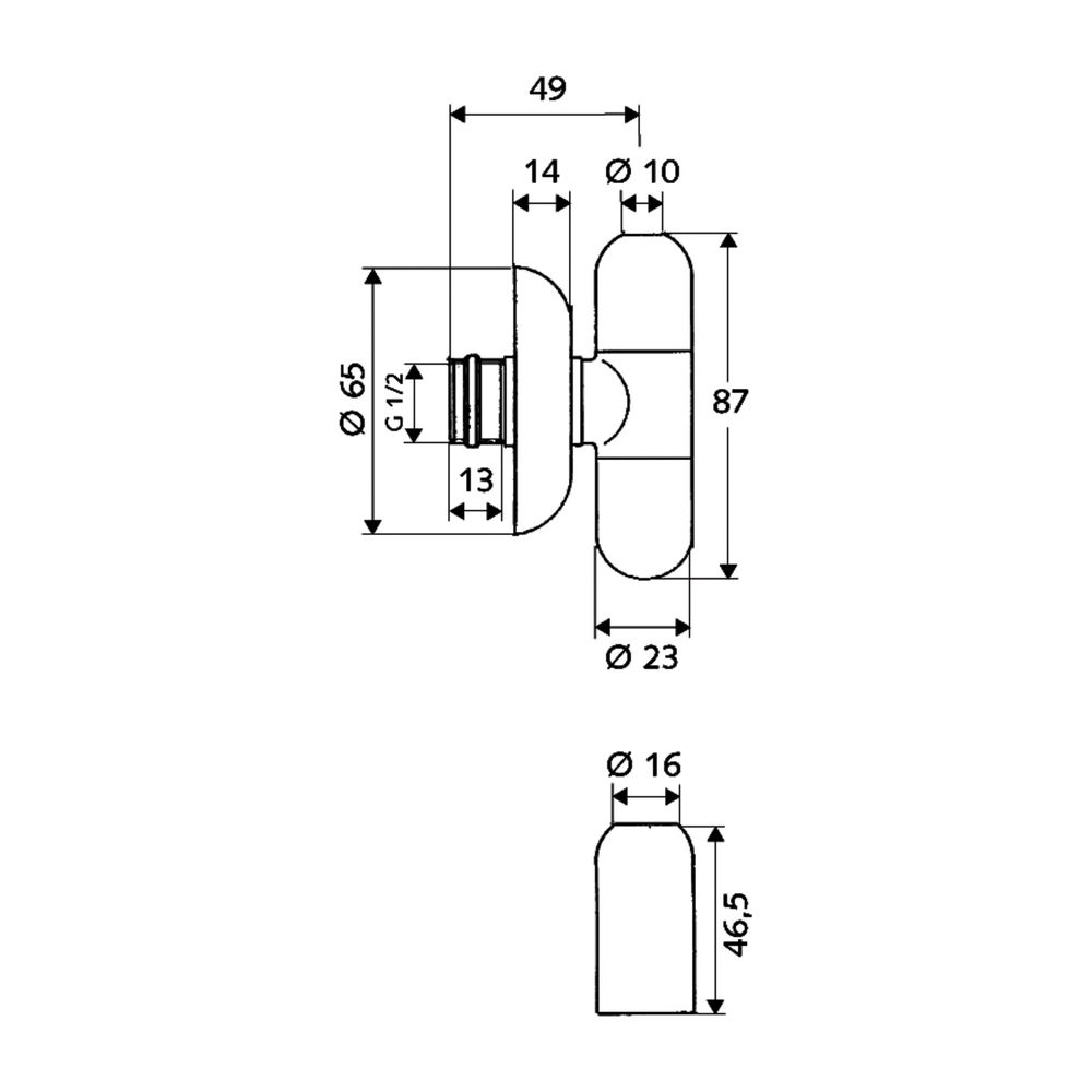 Schell Rondo Design Eckventil regulierbar, ASAG easy, DN 15 G 1/2", Chrom... SCHELL-051520699 4021163106619 (Abb. 2)