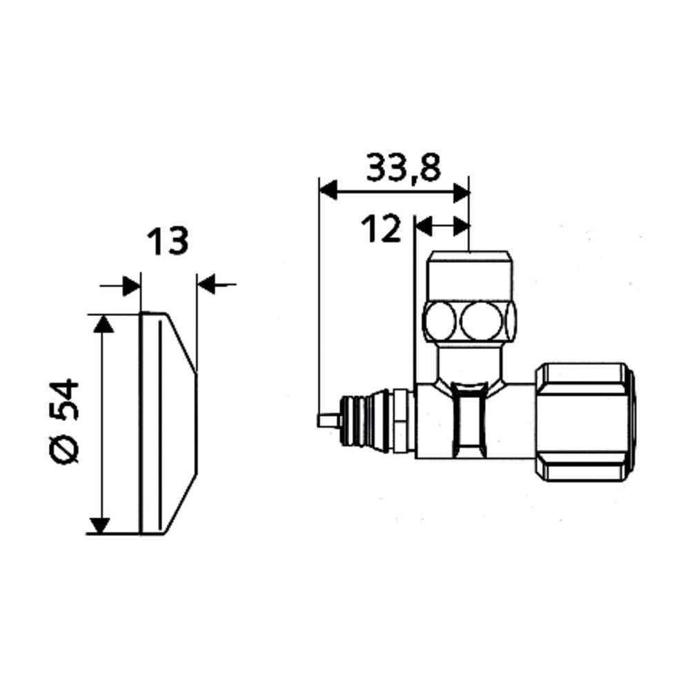 Schell Comfort Eckventil Quick regulierbar, Stecktechnik, Chrom... SCHELL-053040699 4021163135275 (Abb. 2)