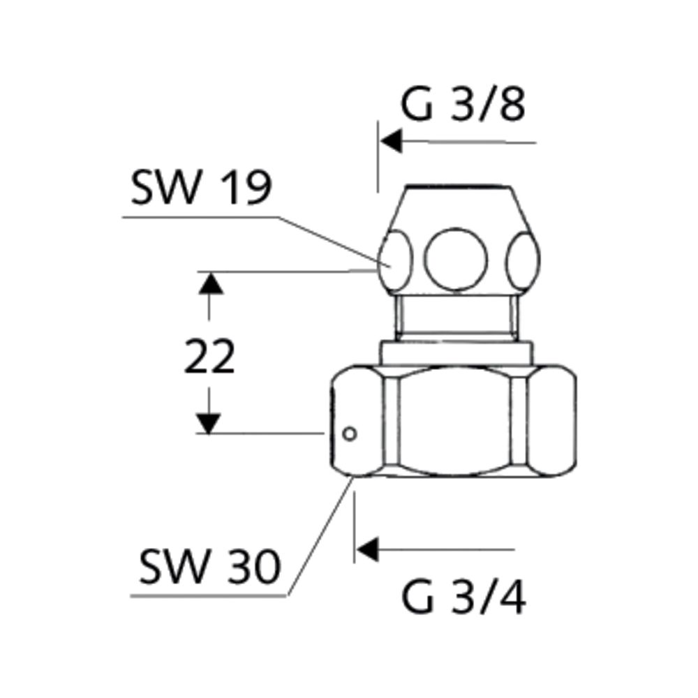 Schell Wasserzähler-Verschraubung Plombiervorrichtung, DN 10 G 3/8" Verschraubung DN ... SCHELL-065110699 4021163109375 (Abb. 2)