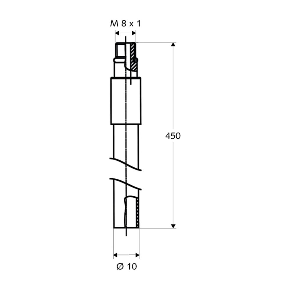 Schell Armaturen-Anschlussset 2x Kupferrohr 10 x 450mm, M8 x 1, Chrom... SCHELL-084800699 4021163148817 (Abb. 2)