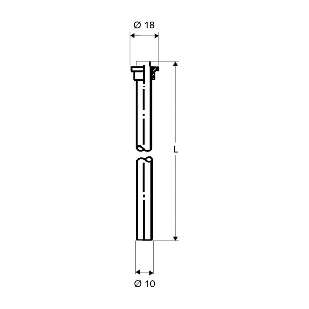 Schell Kupferrohr Lötnippel 1/2", d. 10mm, Länge 500mm, Chrom... SCHELL-235020699 4021163114768 (Abb. 2)