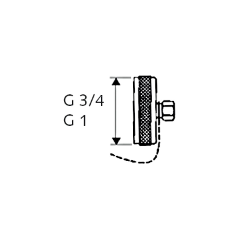 Schell Verschlusskappe Kette, Dichtscheibe, G 3/4" IG, Messing... SCHELL-258010099 4021163115307 (Abb. 2)