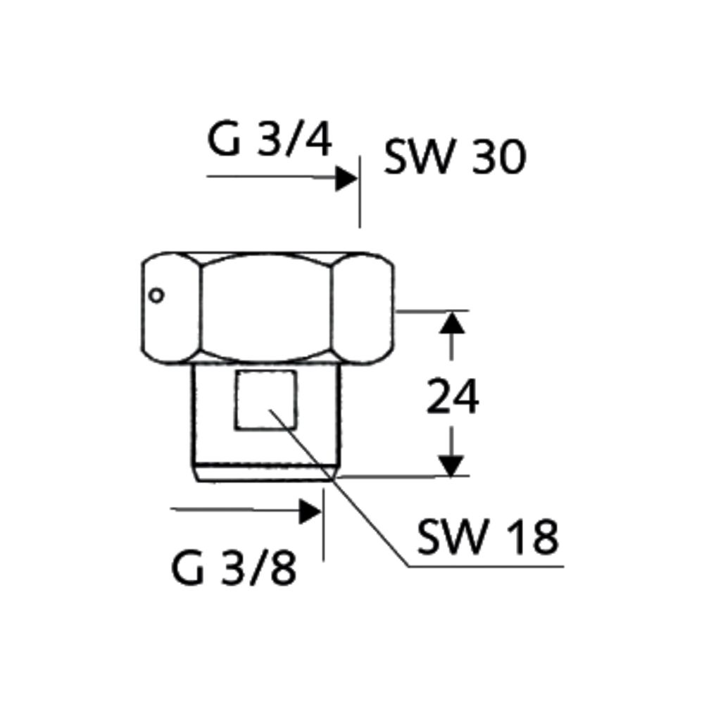 Schell Wasserzähler-Verschraubung Plombiervorrichtung, DN 20 3/8" Abgang, DN 10 3/4" ... SCHELL-260530699 4021163115567 (Abb. 2)