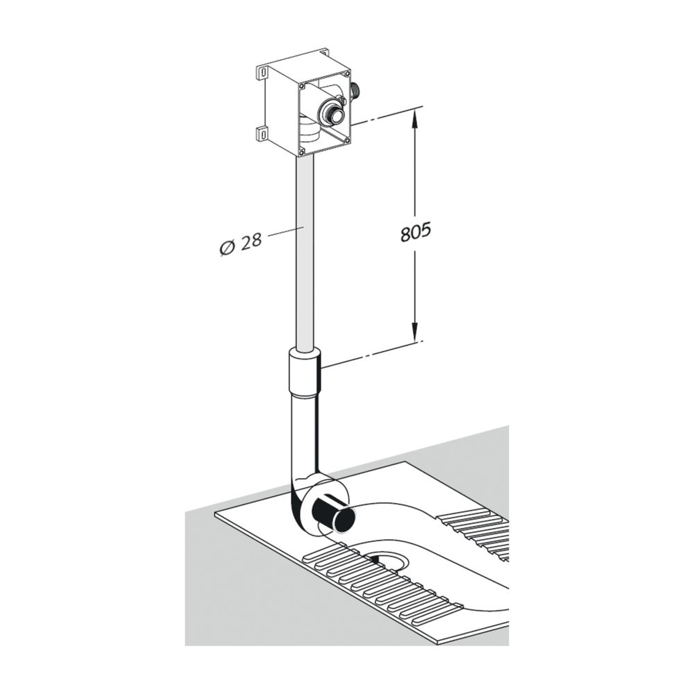 Schell Spülrohr für Unterputz WC Verona, 28x805... SCHELL-775390099 4021163138252 (Abb. 2)