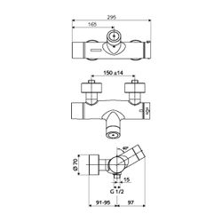 Schell Vitus VD-C-T/u Elektronische Aufputz Duscharmatur Mischwasser Anschluss unten,... SCHELL-002170699 4021163162660 (Abb. 1)