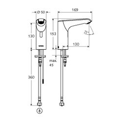 Schell Xeris E HD-K Elektronische Waschtischarmatur mid, Kaltwasser, ohne Stromversor... SCHELL-002190699 4021163163094 (Abb. 1)