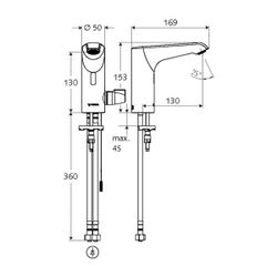 Schell Xeris E-T HD-M Elektronische Waschtischarmatur mid, Thermostat, ohne Stromvers... SCHELL-002350699 4021163163704 (Abb. 1)