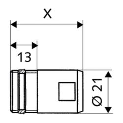 Schell Adapter Stecktechnik Quick Schaftlänge 35mm, DN 15 G 1/2" mit ASAG easy, Chrom... SCHELL-007000699 4021163135299 (Abb. 1)