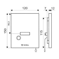 Schell WC Steuerung Edition E Manual Kartuschenventil, DN 5, Edelstahl... SCHELL-010282899 4021163167207 (Abb. 1)