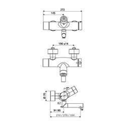 Schell Vitus VW-C-T Aufputz Waschtischarmatur, Mischwasser, CVD, Thermostat, man. TD,... SCHELL-016540699 4021163158731 (Abb. 1)