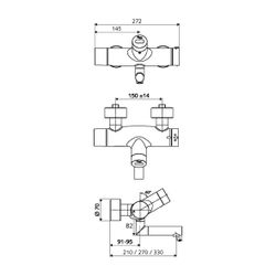 Schell Vitus VW-E-T Aufputz Waschtischarmatur, Mischwasser, Infrarot Thermostat, man.... SCHELL-016550699 4021163163636 (Abb. 1)