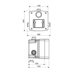 Schell Unterputz Masterbox WBD-SC-K/V Selbstschluss, vorgemischtes Wasser... SCHELL-018270099 4021163146523 (Abb. 1)