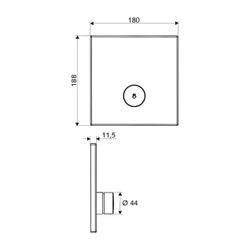 Schell Linus D-SC-V Unterputz Dusche Selbstschluss, vorgemischtes Wasser, Edelstahl... SCHELL-018332899 4021163146912 (Abb. 1)