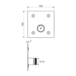 Schell Linus Basic D-SC-M Unterputz Dusche Selbstschluss, Mischwasser, Edelstahl... SCHELL-019022899 4021163154009 (Abb. 1)