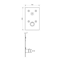 Schell Linus Basic D-C-T CVD Unterputz Dusche, Thermostat, Edelstahl... SCHELL-019092899 4021163157314 (Abb. 1)