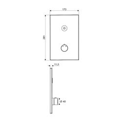 Schell Linus D-C-T CVD Unterputz Dusche, Thermostat, ohne Stromversorgung, Chrom... SCHELL-019180699 4021163157772 (Abb. 1)