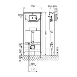 Schell Montus WC Modul C 120 Unterputz Spülkasten Wandhalter, Schallschutzmatte... SCHELL-030570099 4021163161649 (Abb. 1)