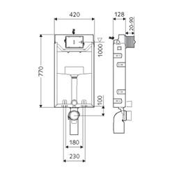 Schell Montus WC Modul C-N 120 Unterputz Spülkasten, Nassbau... SCHELL-030580099 4021163161694 (Abb. 1)