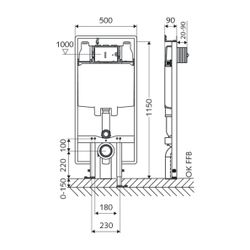 Schell Montus WC Modul C 90 Unterputz Spülkasten... SCHELL-030610099 4021163161687 (Abb. 1)