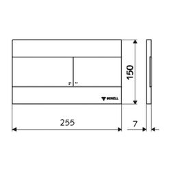 Schell Montus WC Betätigungsplatte Place Zweimengenspülung, Edelstahl... SCHELL-030702899 4021163161625 (Abb. 1)