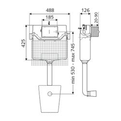 Schell Montus WC Unterputz Spülkasten C 120n Unterputz Spülkasten ohne Rahmen... SCHELL-030730099 4021163161960 (Abb. 1)