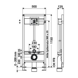 Schell Montus WC Modul mit Compact II für wandhängende WC... SCHELL-030760099 4021163161939 (Abb. 1)