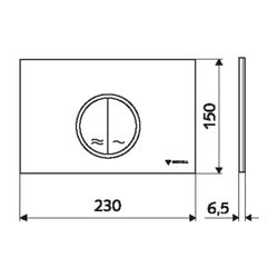 Schell Circum WC Betätigungsplatte Zweimengenspülung, Chrom... SCHELL-031190699 4021163164244 (Abb. 1)