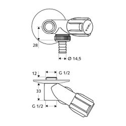 Schell Comfort NA-Ventil, RV für Einzelzapfstellen, DIN 15 G 1/2", Chrom... SCHELL-033090699 4021163129724 (Abb. 1)