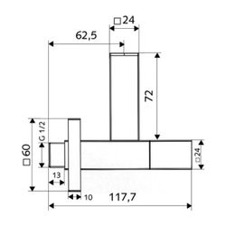 Schell Design Eckventil Quad DN 15 G 1/2", Chrom... SCHELL-053620699 4021163147681 (Abb. 1)