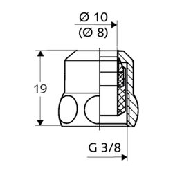 Schell Spezial-Quetschverschraubung Längenausgleich, DN 10 3/8" x d. 10mm, Chrom... SCHELL-265010699 4021163115796 (Abb. 1)