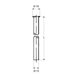 Schell Kupferrohr 1/2" Bördel, d. 15mm, Länge 1000mm, Chrom... SCHELL-497610699 4021163118988 (Abb. 1)