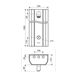 Schell Linus DP-SC-M DuschpaneelMischwasser, 2x DN 15 G 1/2", Duko Aerosolarm, Alumin... SCHELL-008260899 4021163161489 (Abb. 1)