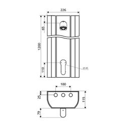 Schell Linus DP-EH-M EHM, Duschpaneel Mischwasser, 2x DN 15 G 1/2", Duko Comfort, Alu... SCHELL-008280899 4021163165968 (Abb. 1)