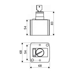 Schell Aufputz Schlüsselschalter Thermische Desinfektion 240V... SCHELL-015380099 4021163153354 (Abb. 1)