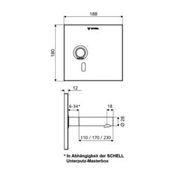 Schell Linus W-E-V Unterputz Waschtischarmatur, Infrarot Kaltwasser, Unterputz Netzte... SCHELL-019422899 4021163164619 (Abb. 1)