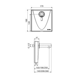 Schell Walis E Aufputz Waschtischarmatur Infrarot, Kaltwasser oder vorgemischtes Wass... SCHELL-019520699 4021163166576 (Abb. 1)