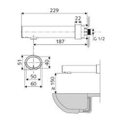 Schell Modus E HD-K Elektronische Waschtischarmatur, Hochdruck-Kaltwasser, Wandauslau... SCHELL-019530699 4021163168822 (Abb. 1)