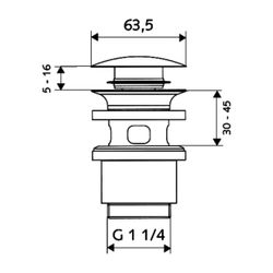 Schell Waschtisch Ablaufgarnitur Push-Open verschließbar, G 1 1/4", Chrom... SCHELL-020000699 4021163147308 (Abb. 1)