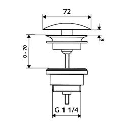 Schell Waschtisch Ablaufventil Open nicht verschließbar, G 1 1/4", Chrom... SCHELL-020020699 4021163147315 (Abb. 1)